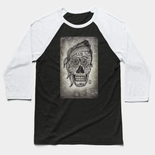 Grunge Skullman Baseball T-Shirt